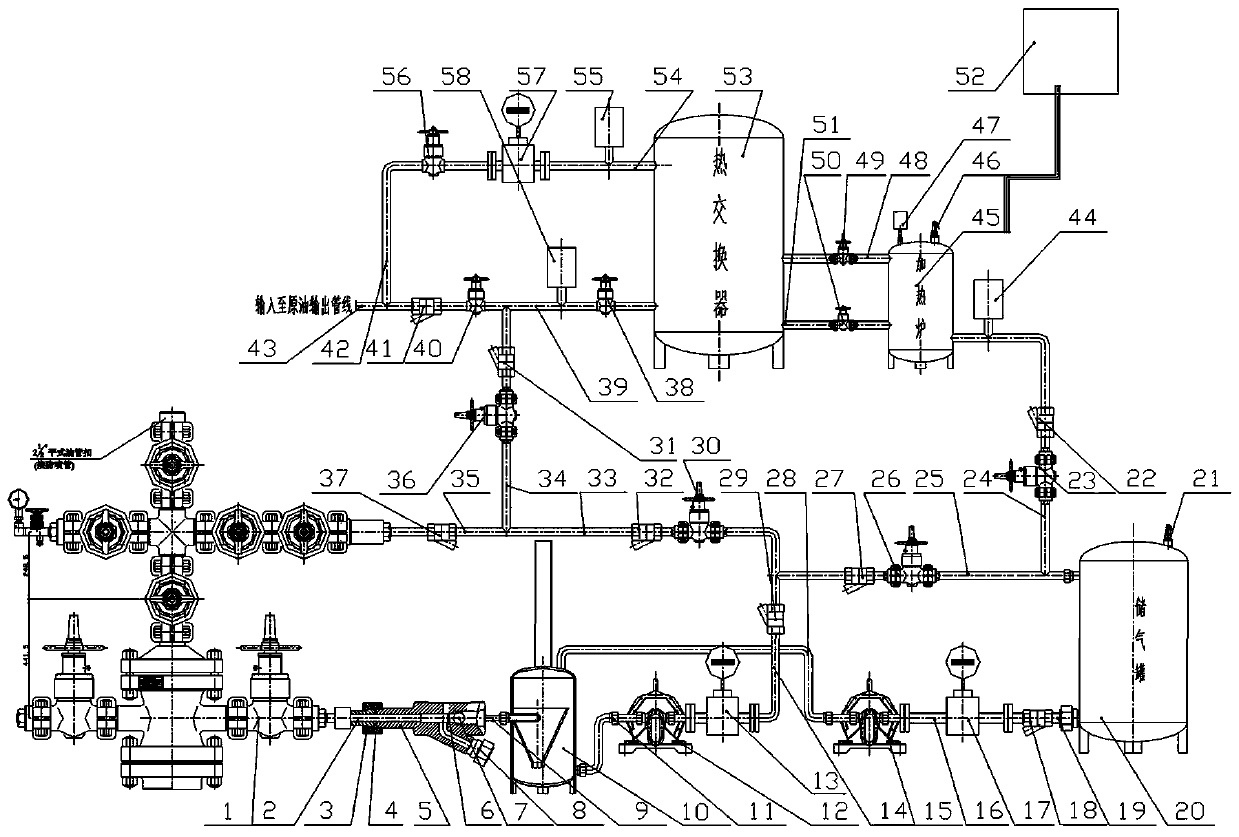 Associated gas and liquid recycling device