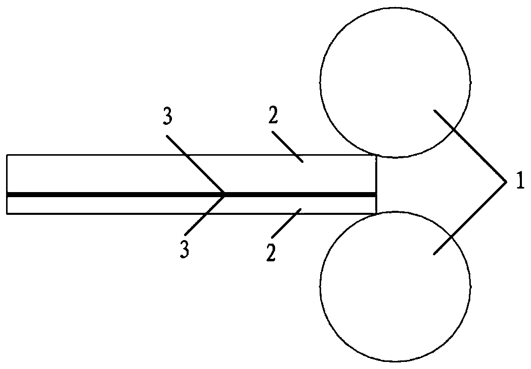 Method for predicting deformation penetration at bonding surface of asymmetric assembling rolling composite plate