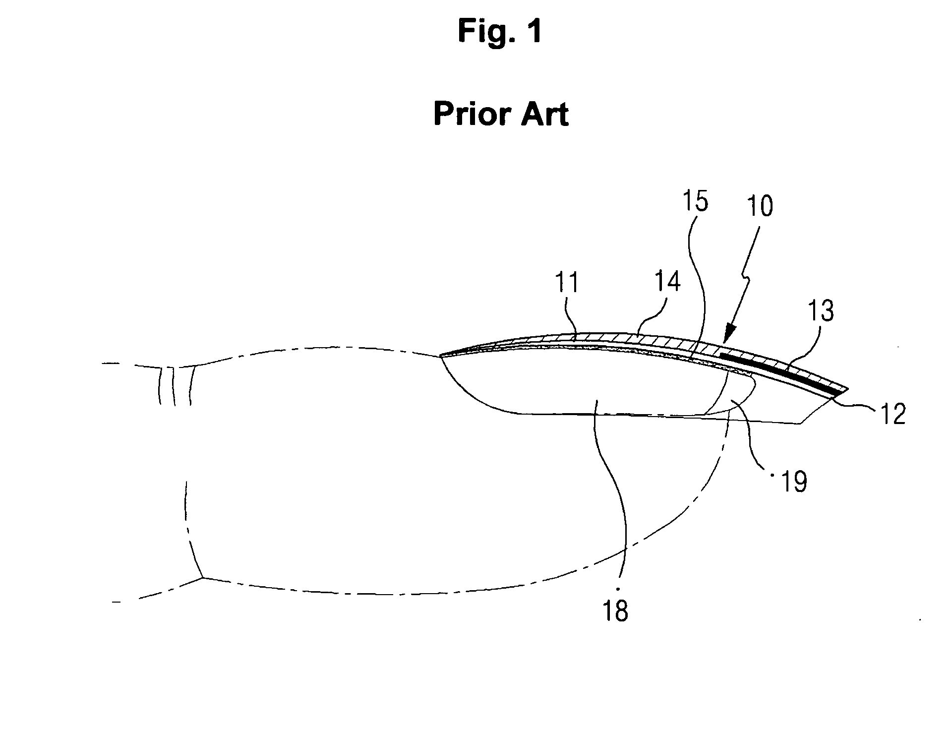 Artificial nail capable of preventing damage of French-nail decoration