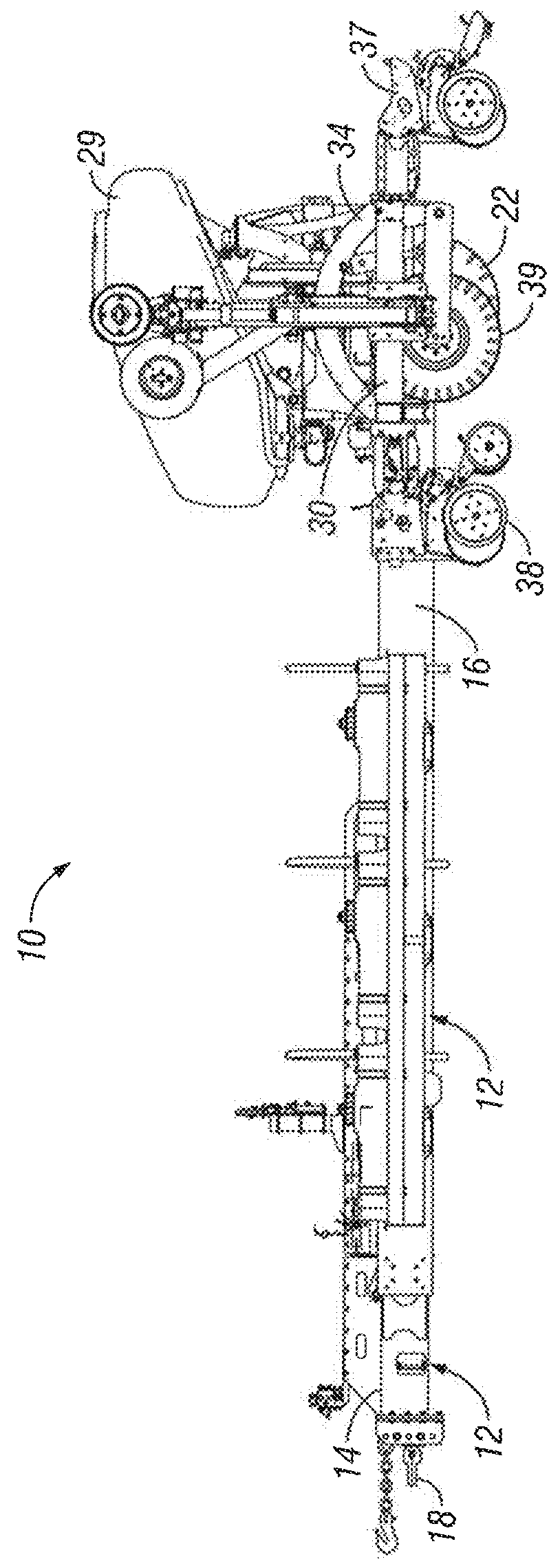 Lift and rotate agricultural implement