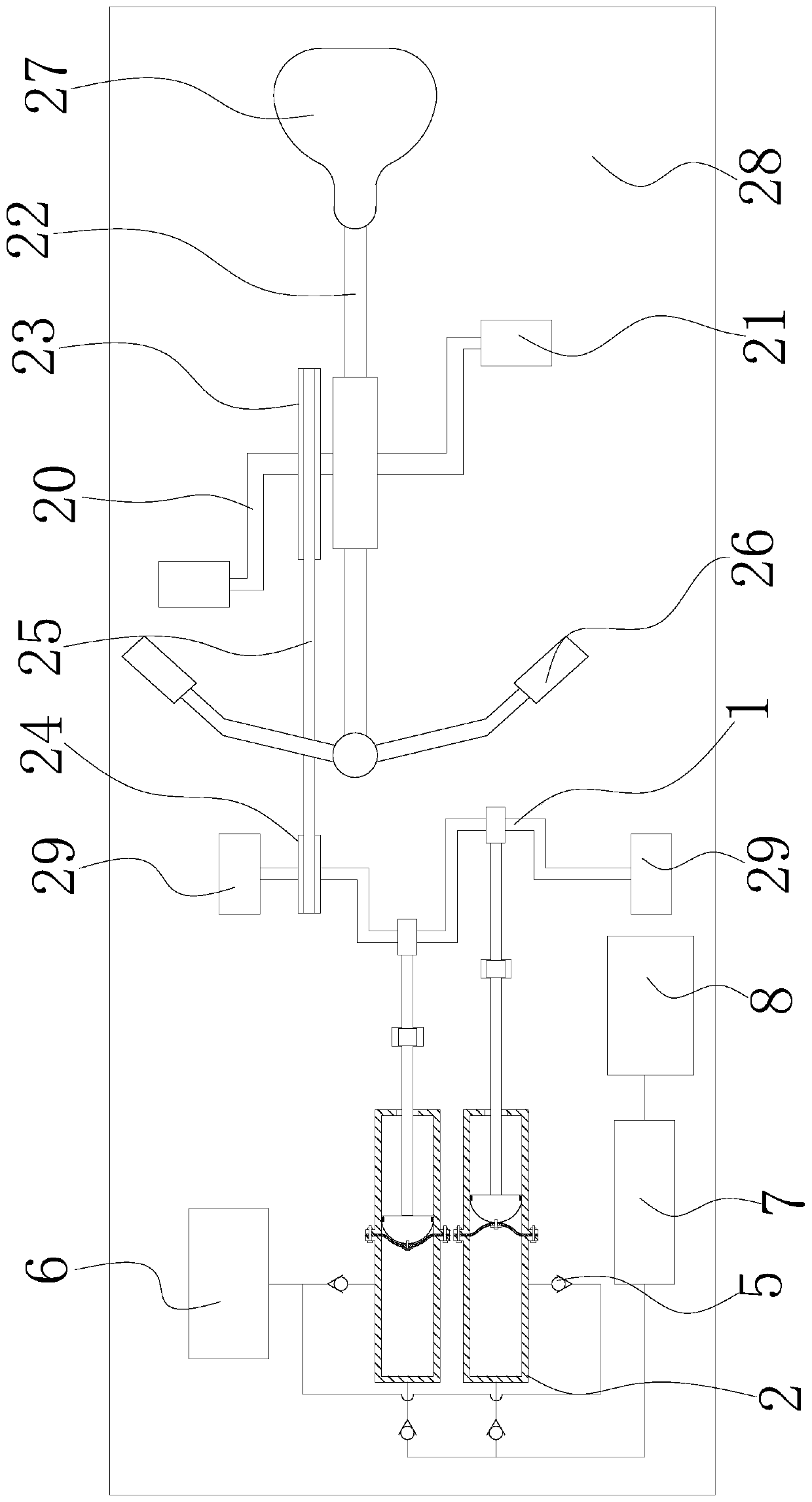 Treadle -type power water purification device