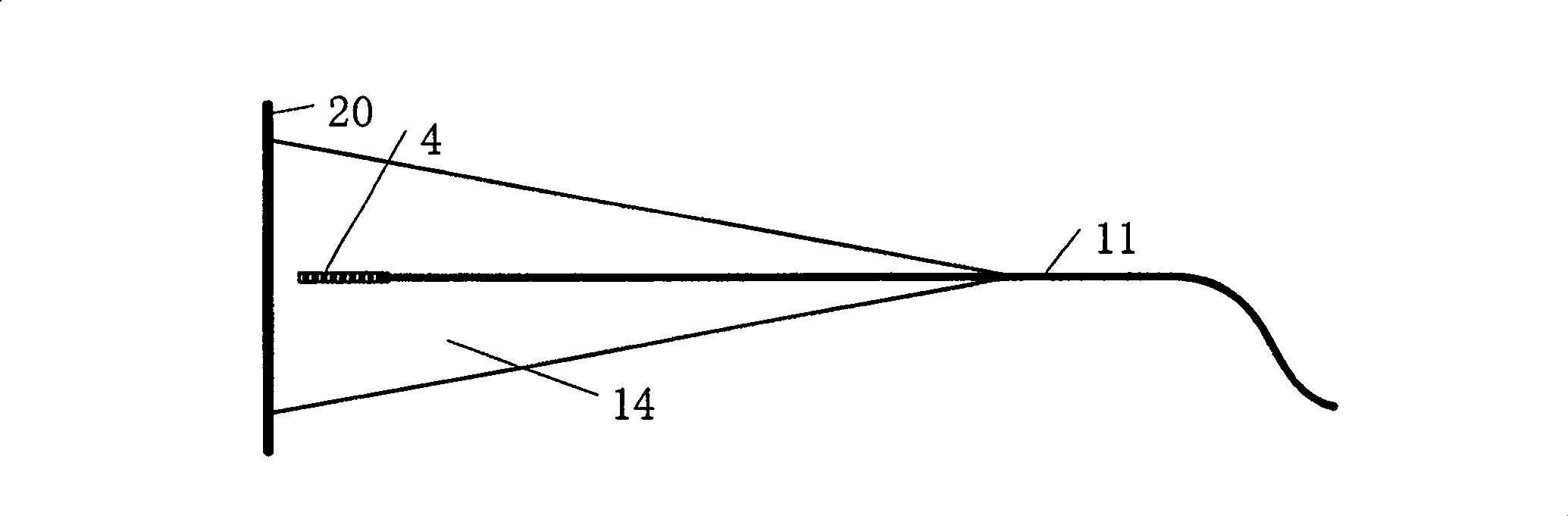 Optical fibre grating sensor based on Bourdon tube as energy changer and method thereof