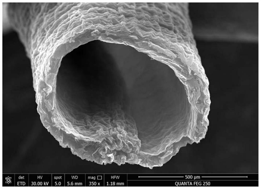 Graphene aerogel hollow fiber, its preparation method and application