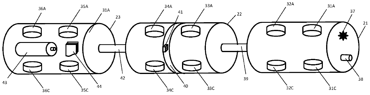 Flexible hose internal structure testing device