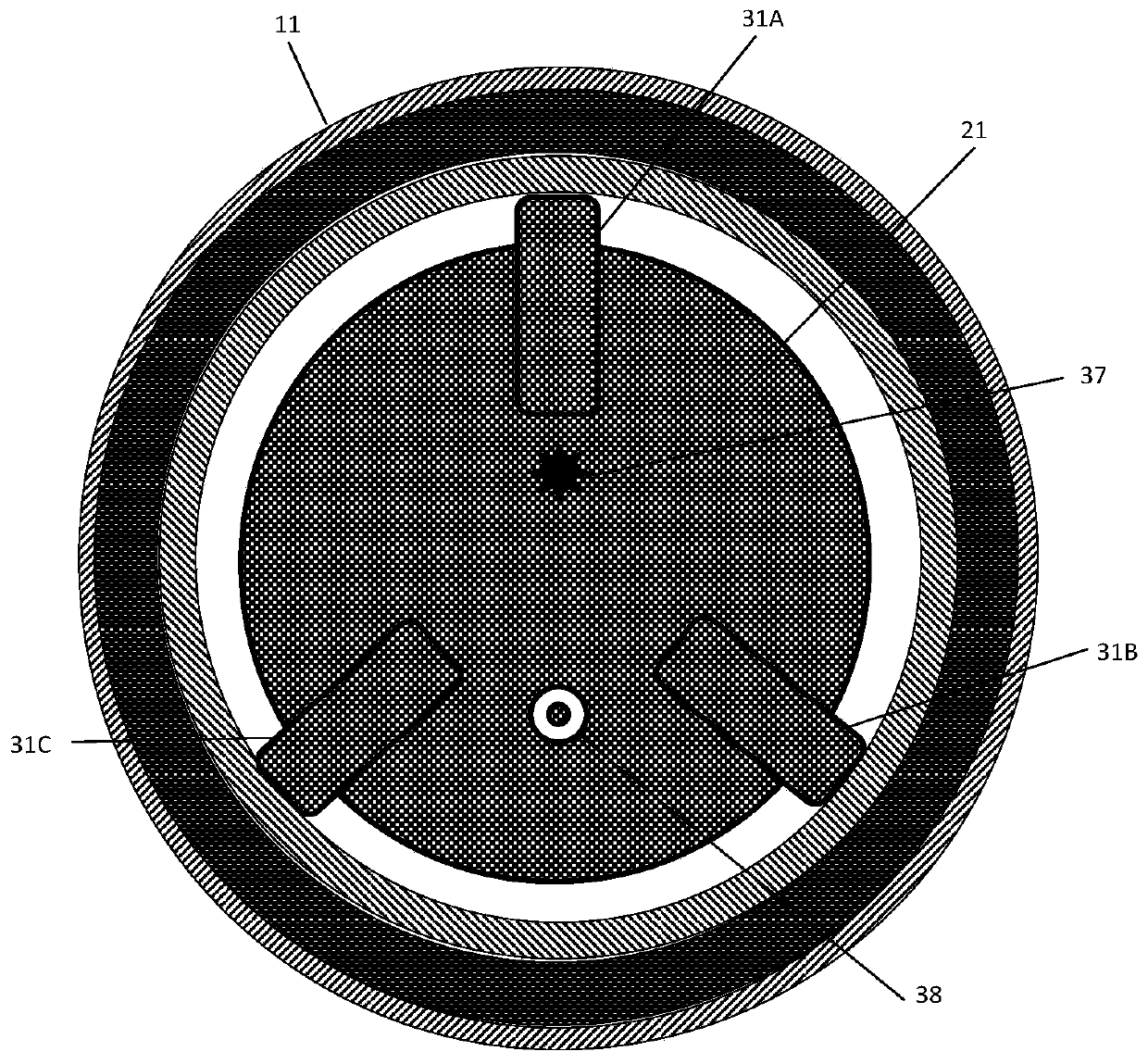 Flexible hose internal structure testing device