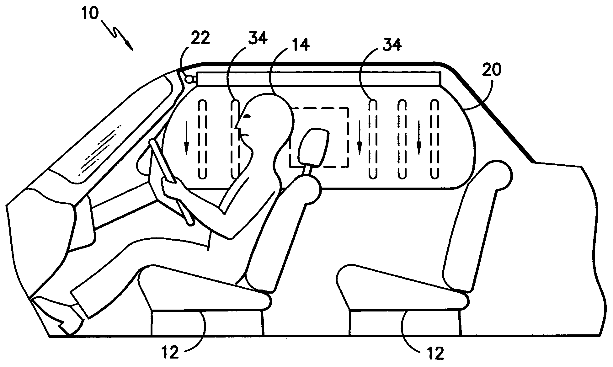 Side curtain air bag with polyurethane dispersion based coating