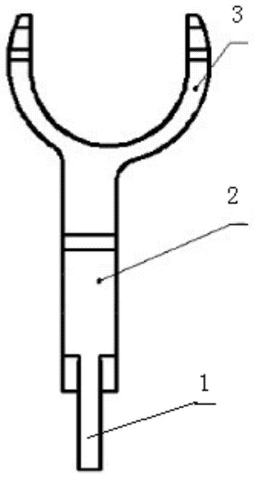 Caterpillar track knob fixing poking fork