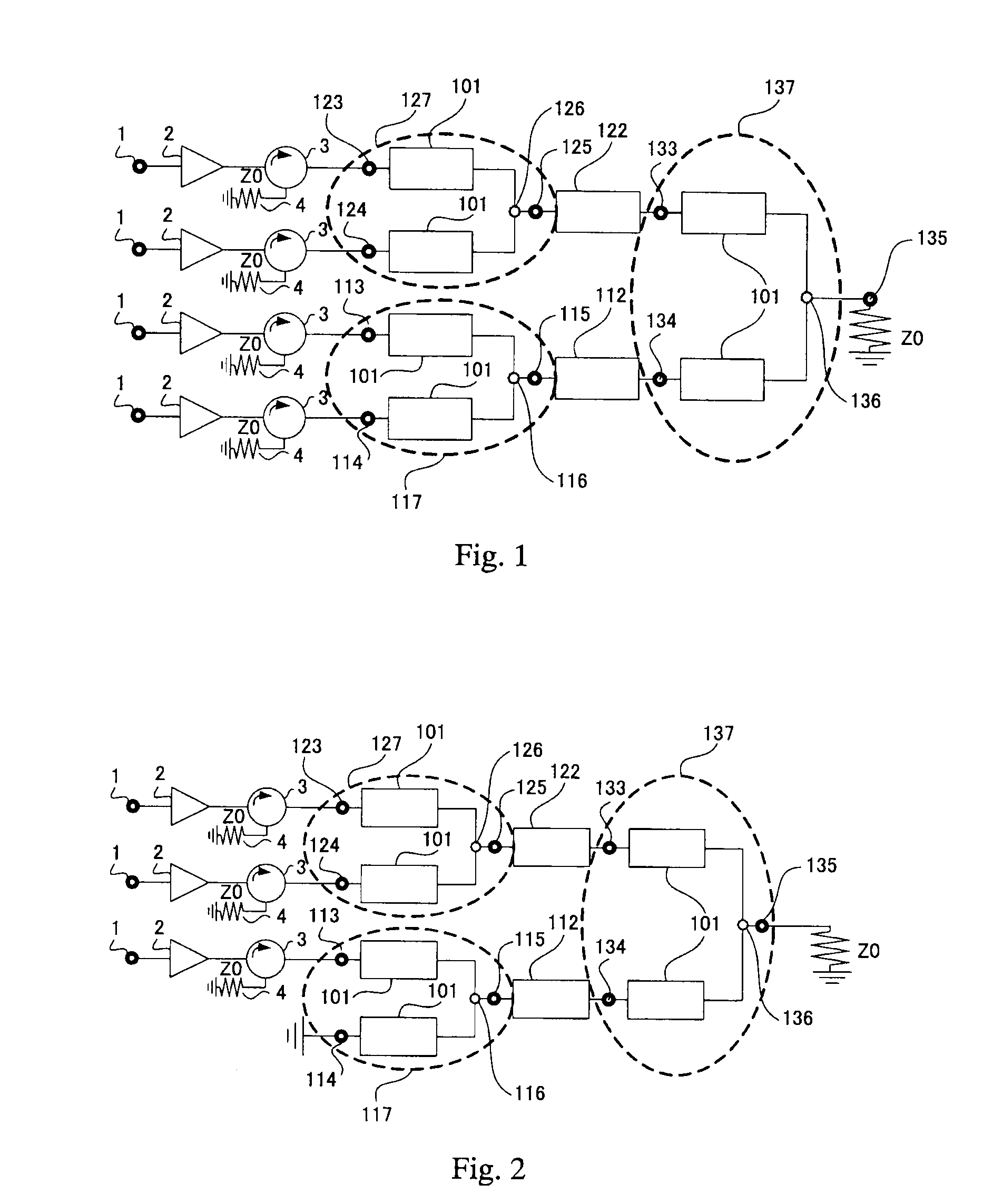 Power combiner/distributor and transmitter using the power combiner/distributor