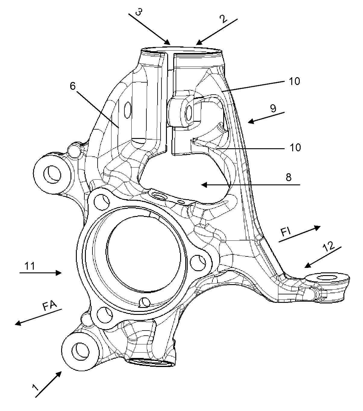 Pivot bearing with turned damper clamping