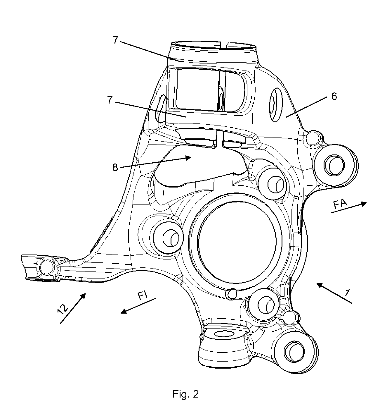 Pivot bearing with turned damper clamping