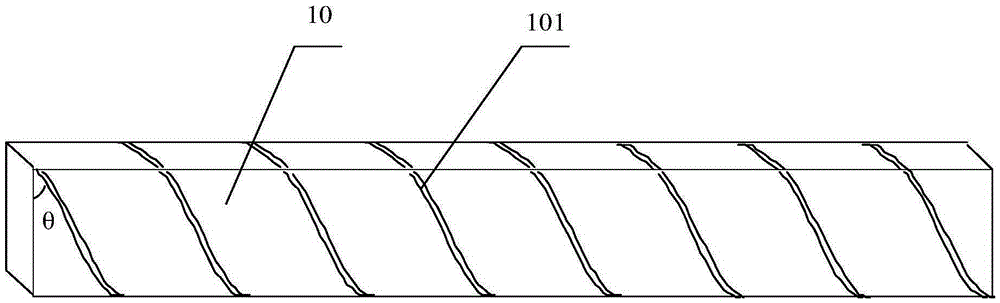 Coupling fiber grating wide-range intelligent carbon fiber rib and manufacturing method thereof