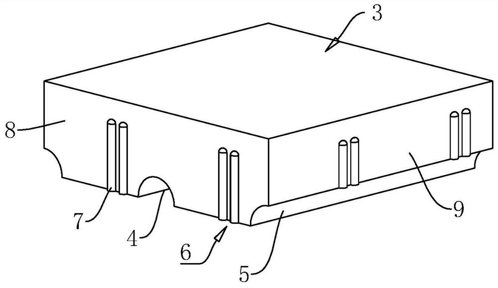 Assembled ecological self-drainage runoff base block