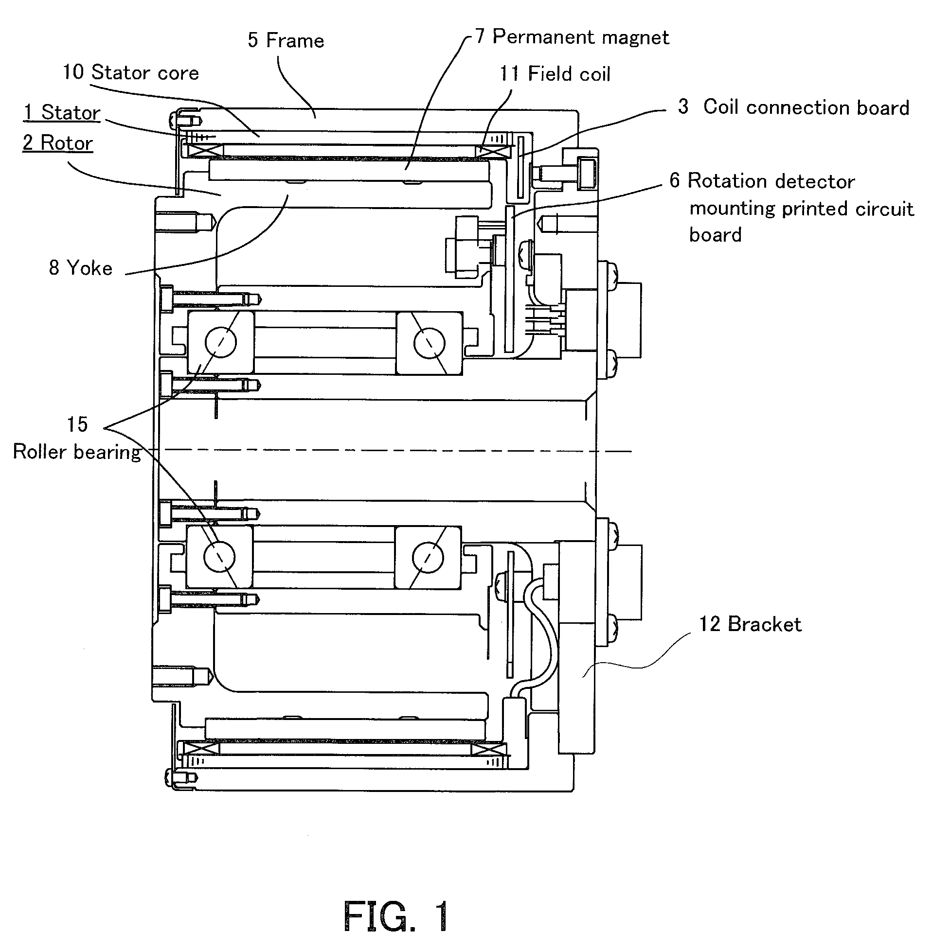 Stator and gap winding motor using the same