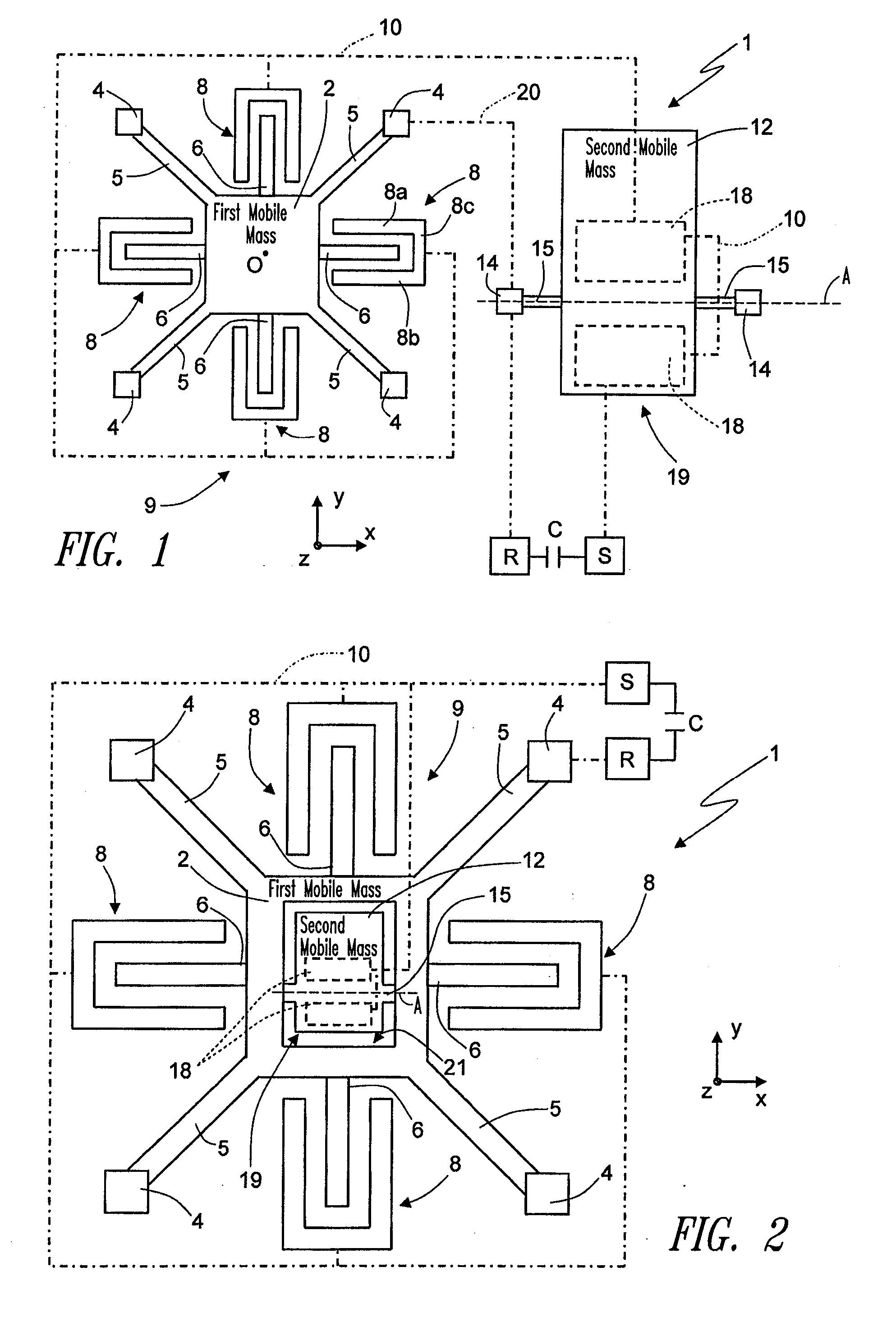 Microelectromechanical inertial sensor, in particular for free-fall detection applications