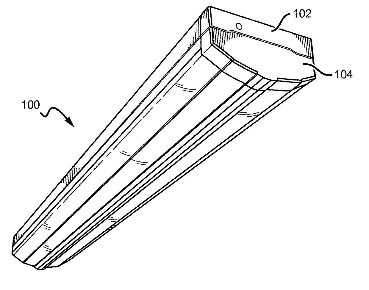 Surface ambient wrap light fixture