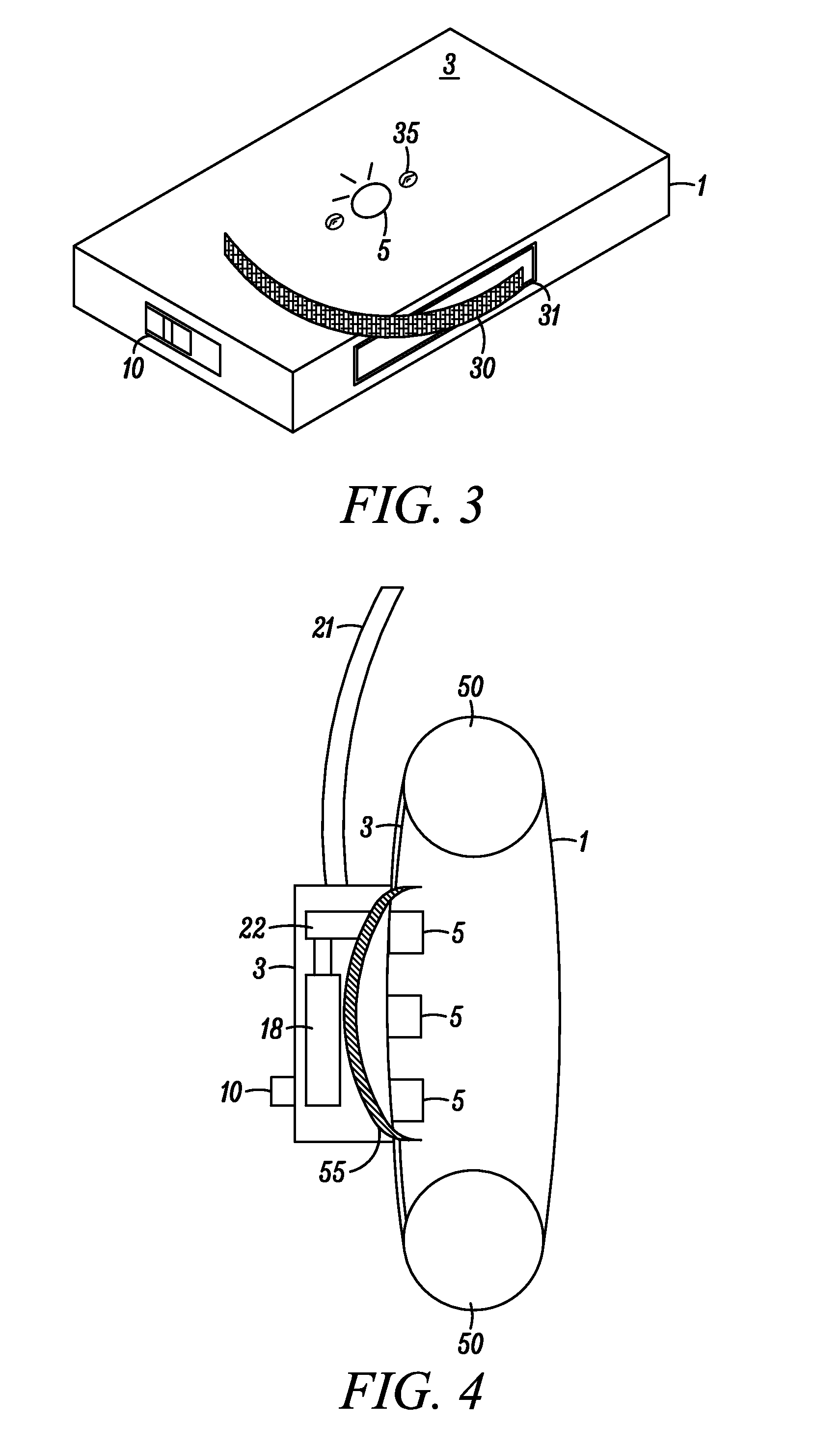 Treatment of ear infection using hands-free blue/violet light device