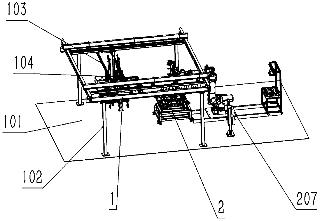 Welding production system for skylight framework of electric automobile and method thereof