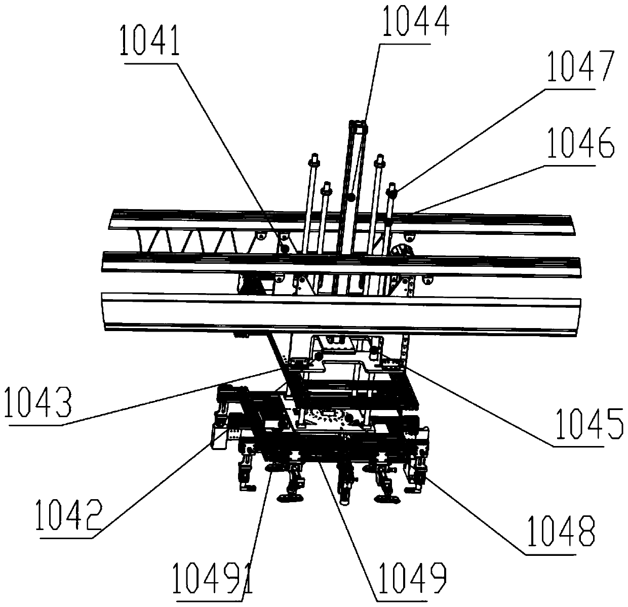 Welding production system for skylight framework of electric automobile and method thereof