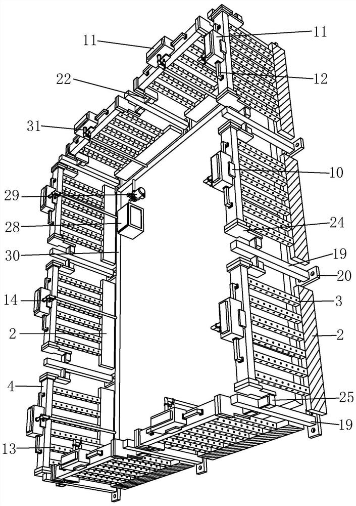 Edge ecological protective fence for building engineering construction and construction method thereof