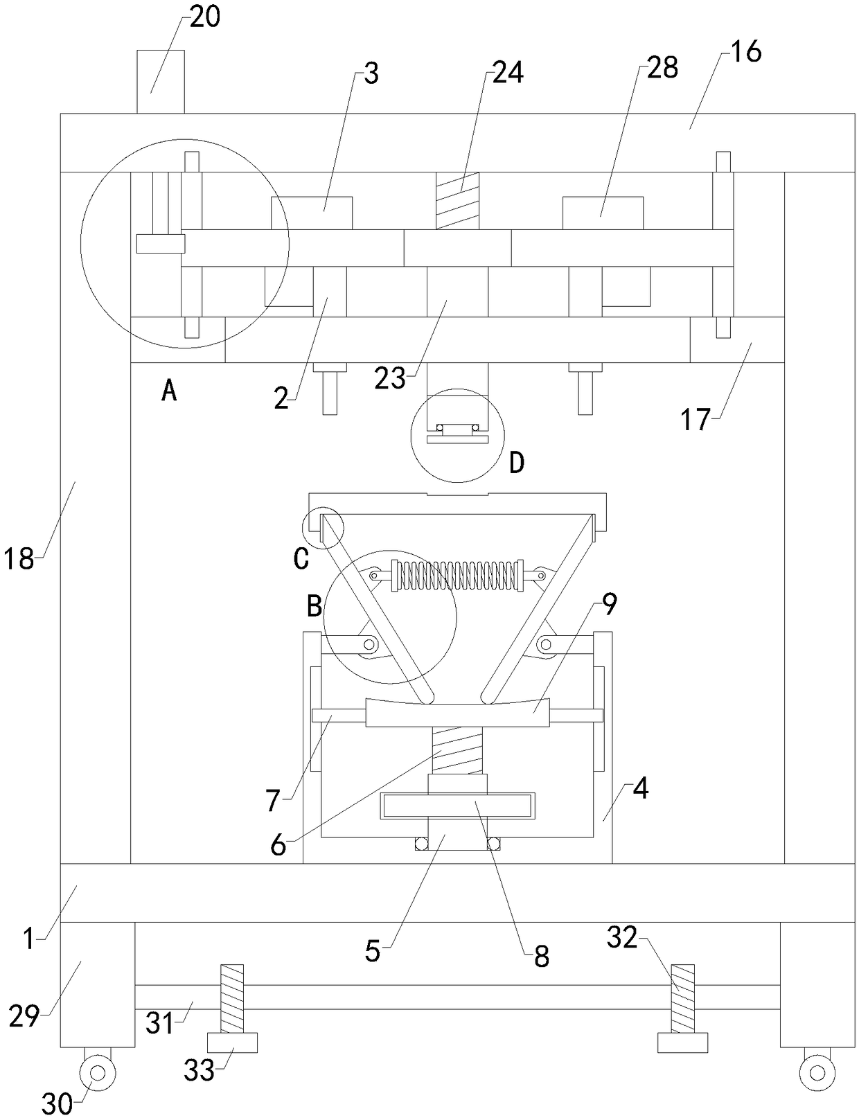 Spray coating device for automobile hub cover production