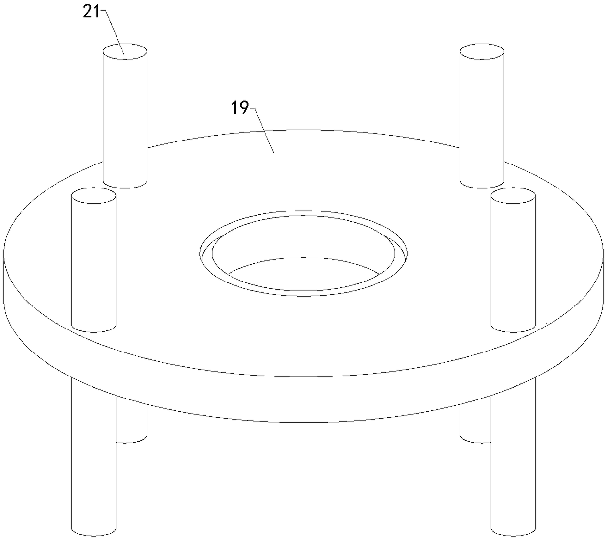 Spray coating device for automobile hub cover production