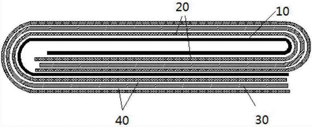 Two-sided adhesive membrane for lithium ion battery and lithium ion battery