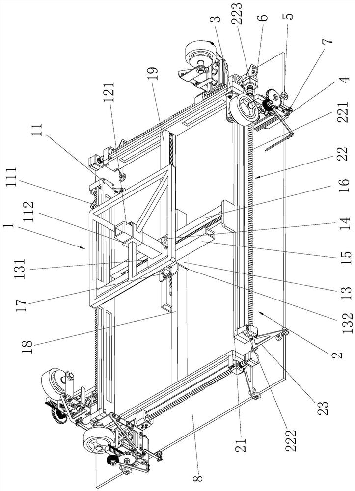 A protective film sticking equipment