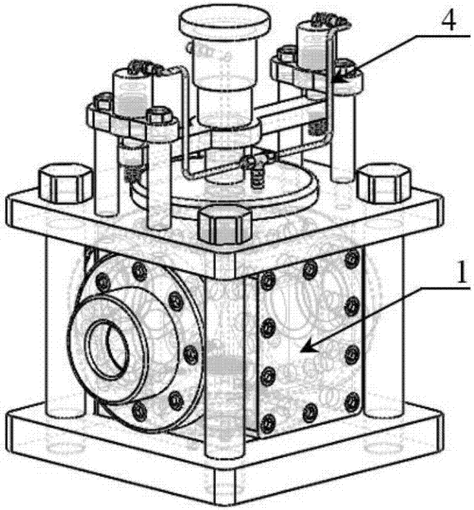 Dynamic and static combined loading rock test machine and test method used for multiphase coupling