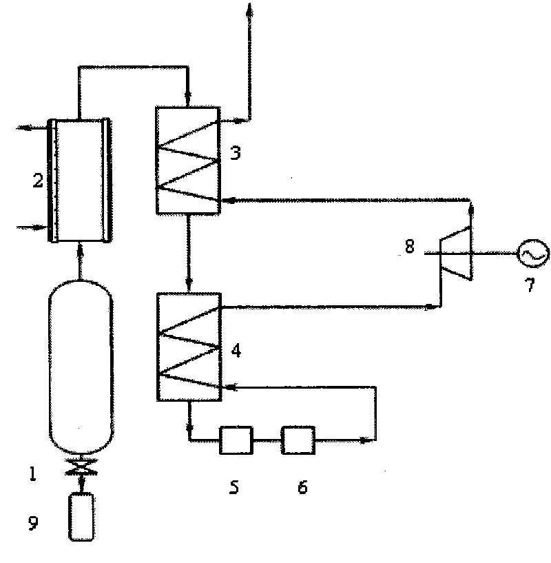 High-pressure powdered coal gasifier with back-heating system