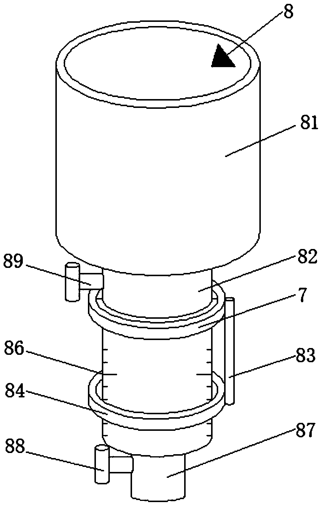 Coagulant feeding device for swimming pools