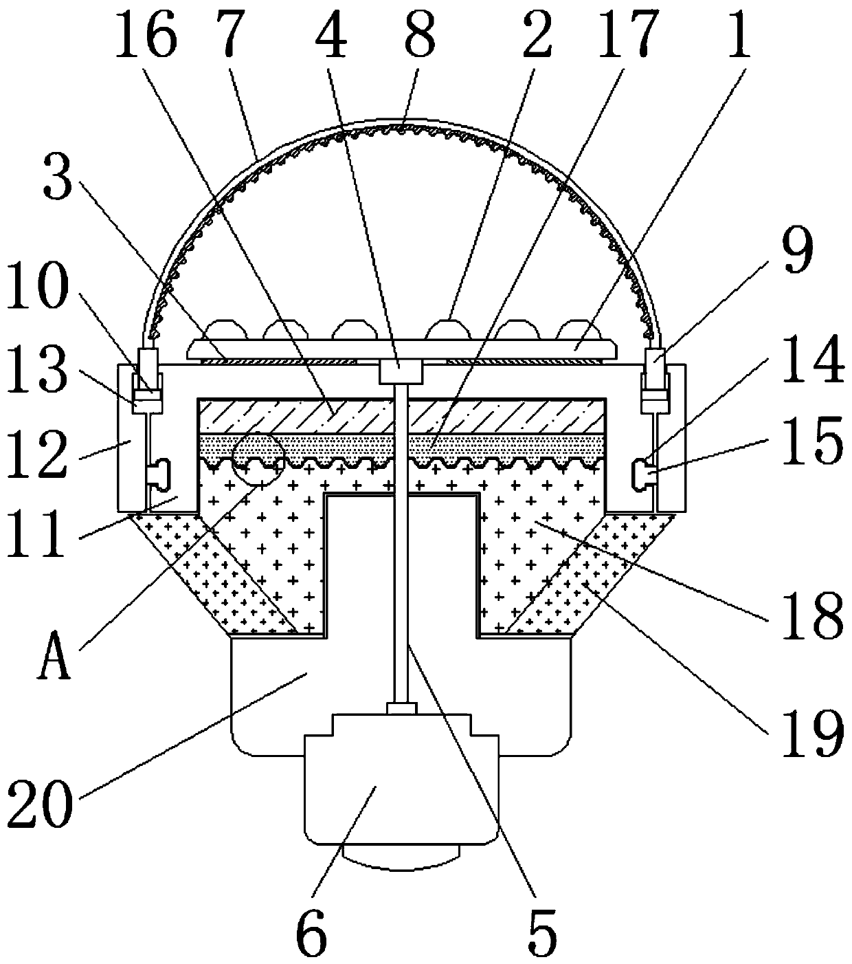 Low-thermal-resistance and high-luminous-efficiency LED lamp structure and process thereof