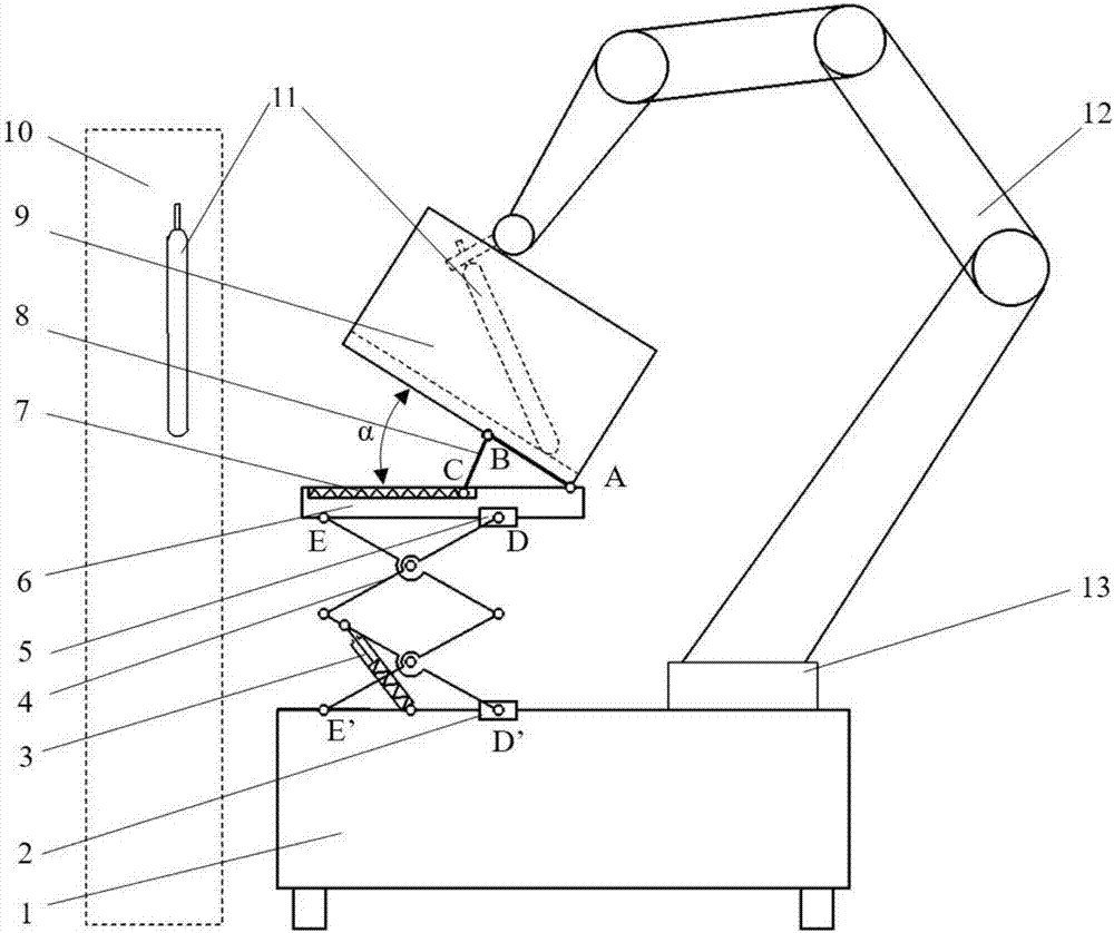 Orderly fruit putting system for slender melon picking robot