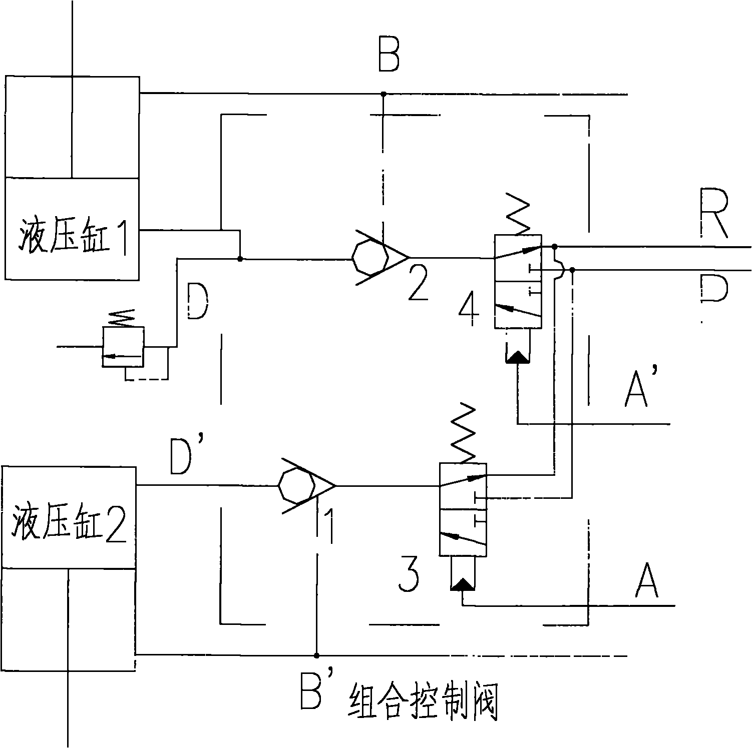 Combined control valve