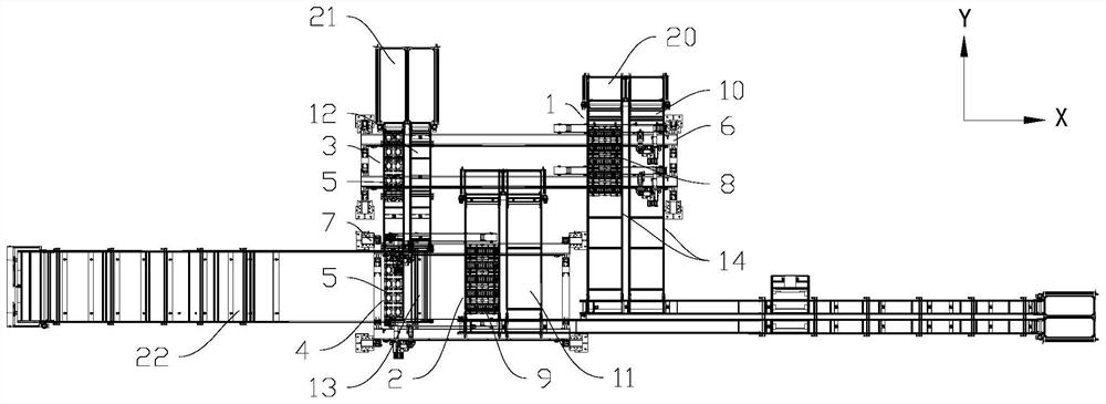 Battery cell proportioning and recombining device, battery module assembly line and battery cell proportioning and recombining method