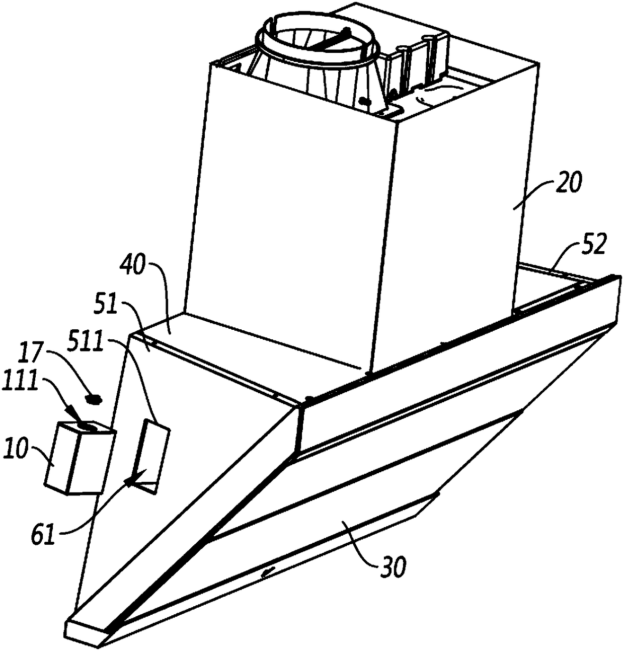 Extractor hood and integrated type steam generation module thereof