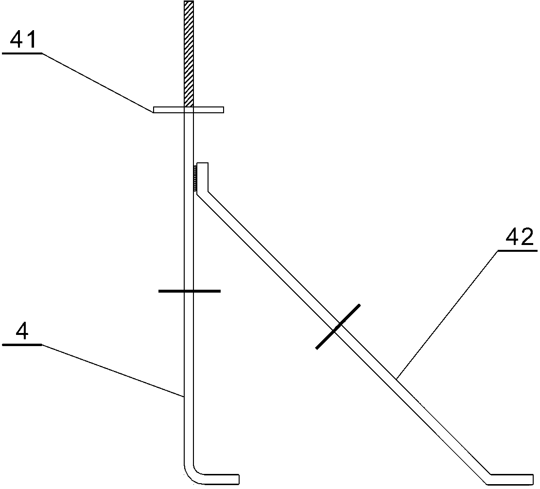 Mould supporting method for trapezoid cross section base of shear wall