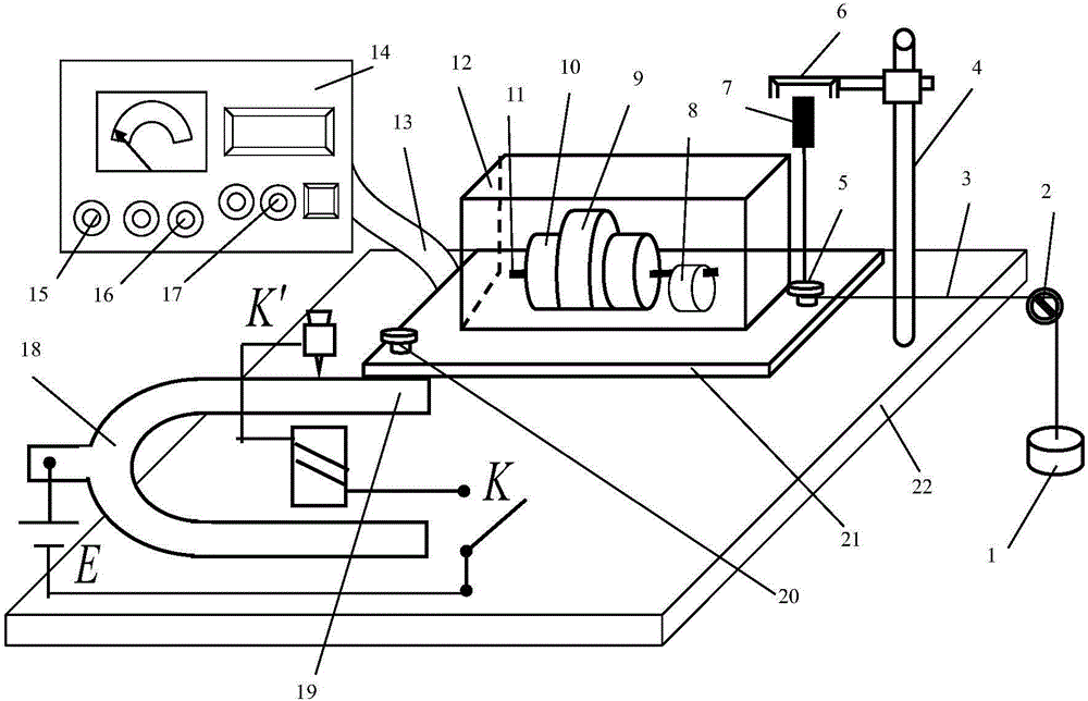 String vibration period experiment instrument with vibration motor and electric vibration tuning fork as double vibration wave sources