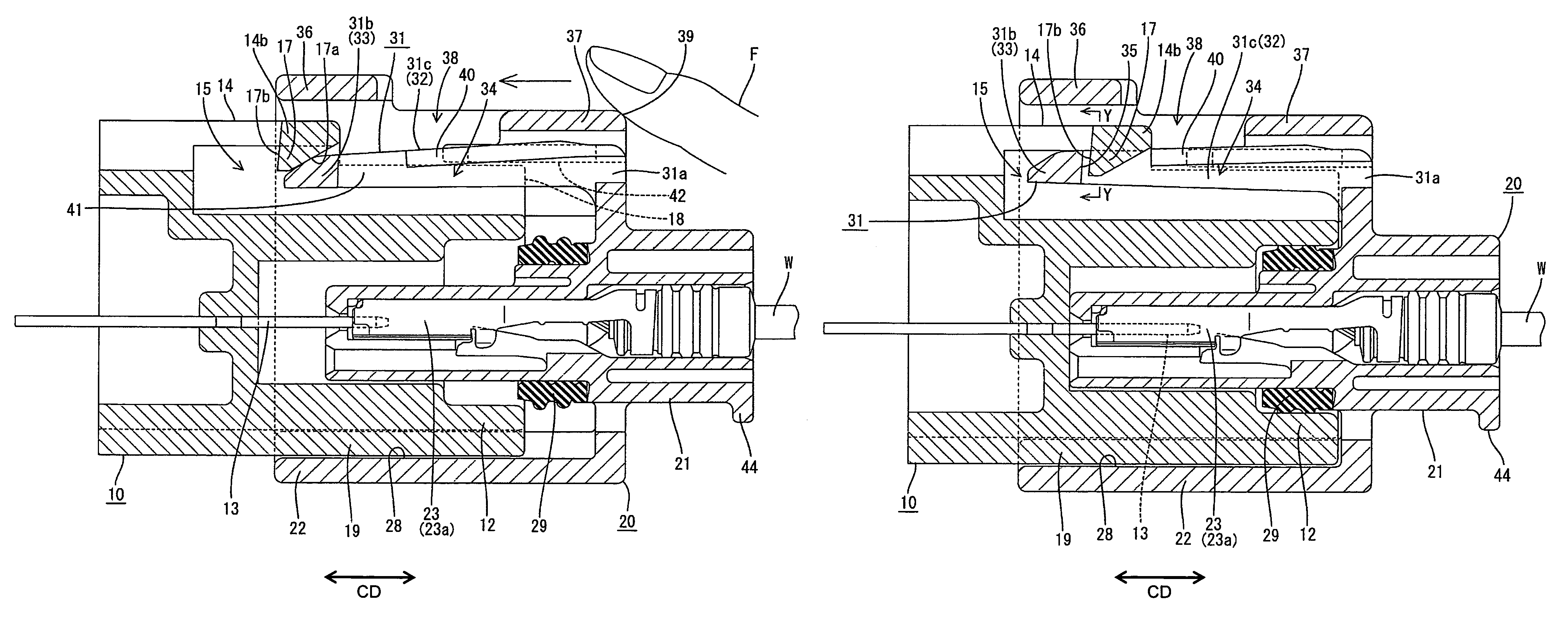 Connector and a connector assembly