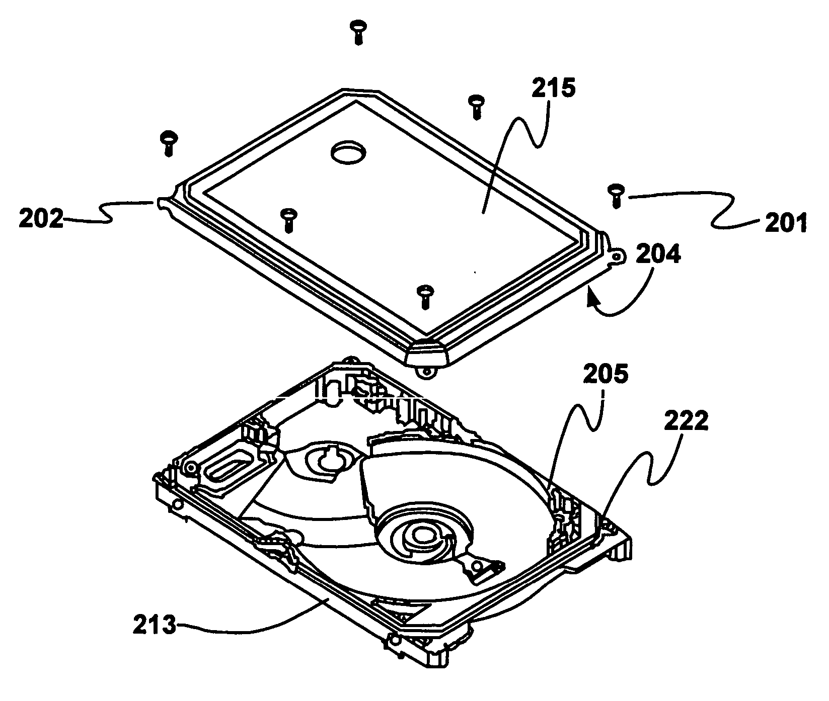 Hermetically sealed head disk assembly and method of sealing with soldering material