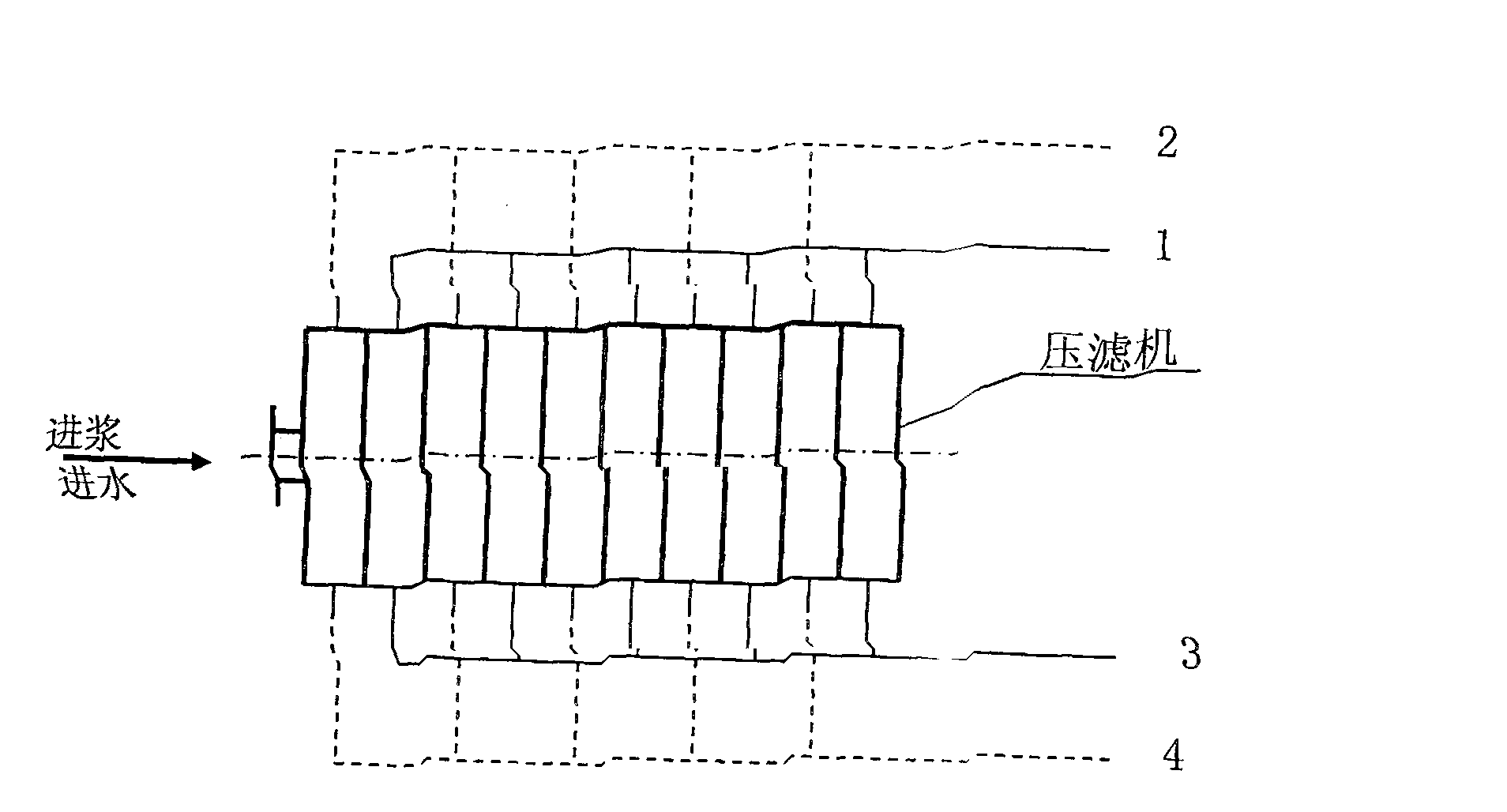 Method and device for washing wet-process zinc metallurgy output slag