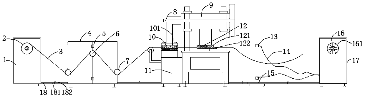 Welding strip punching device