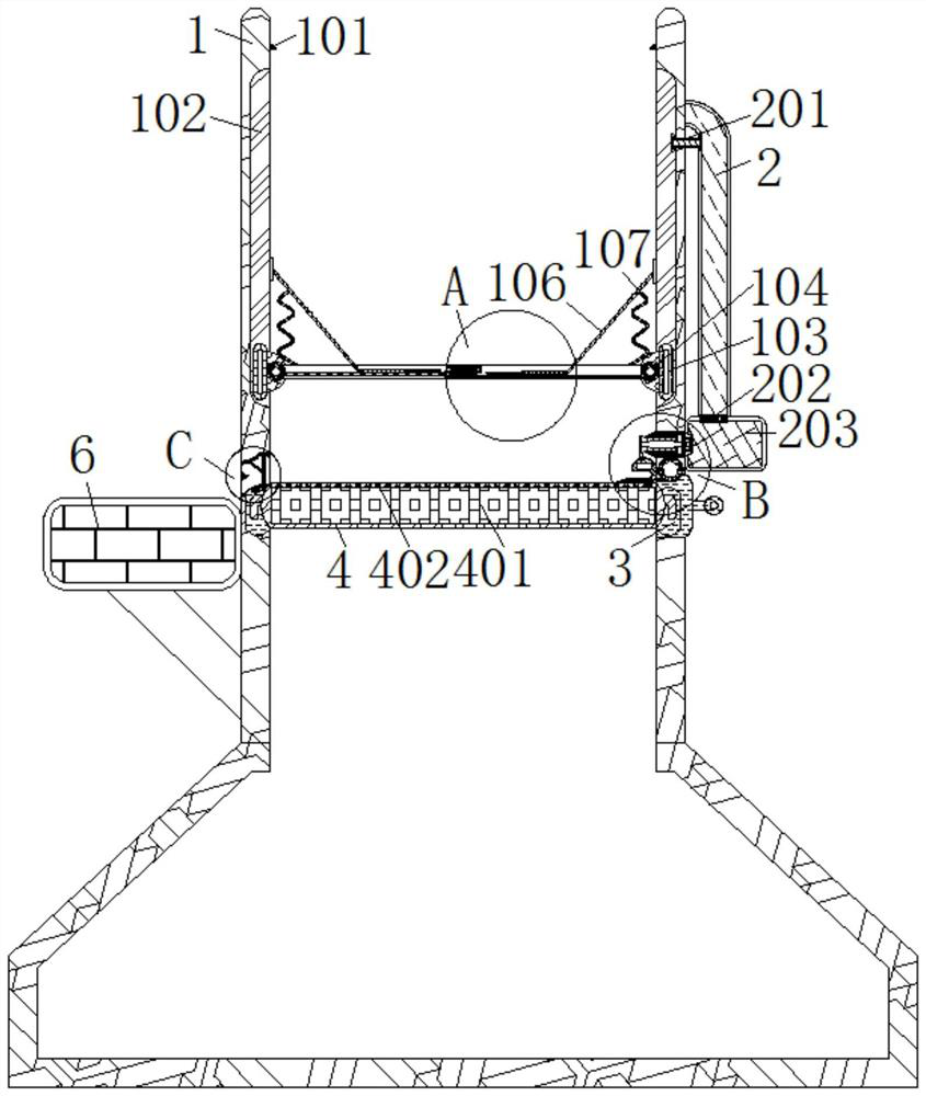 Auxiliary device for waste gas treatment equipment of rubber production plant