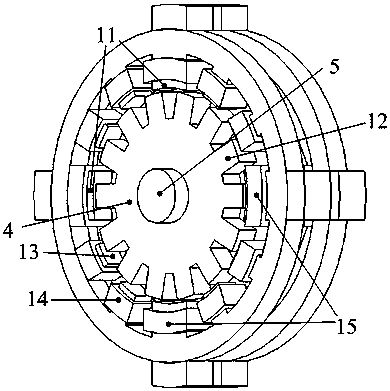 Five degree-of-freedom bearingless switch reluctance motor