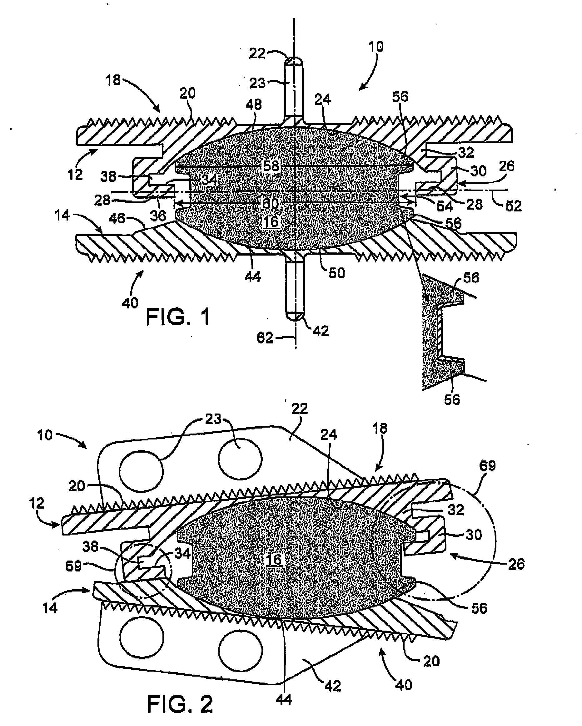 Prosthetic disc for intervertebral insertion