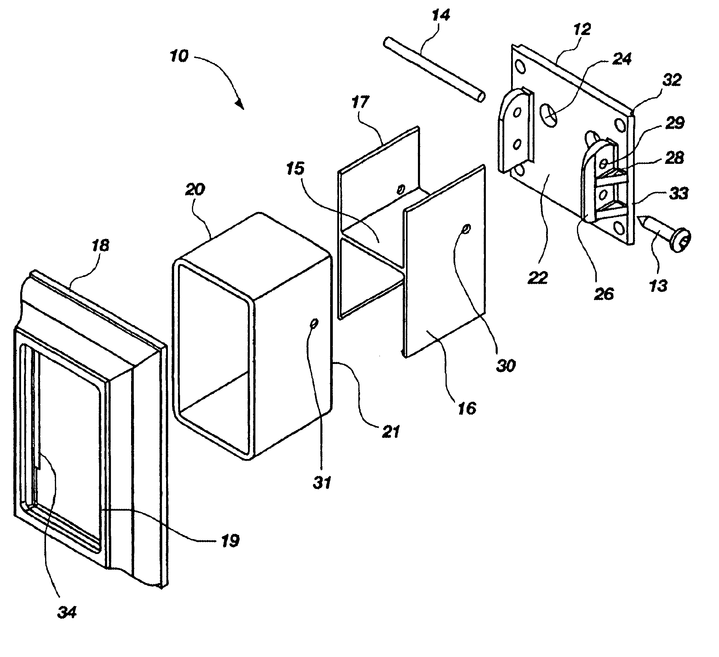 Bracket assembly for connecting rails of various configurations to a support structure