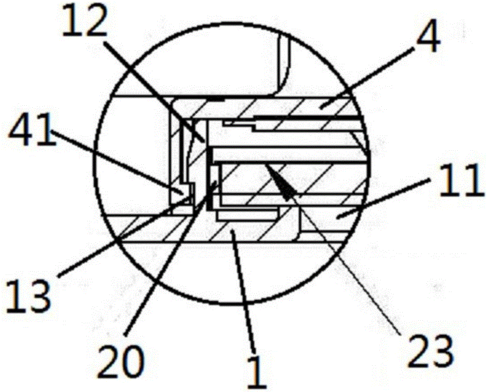 Lamp buckle structure and novel ultra-thin LED ceiling lamp