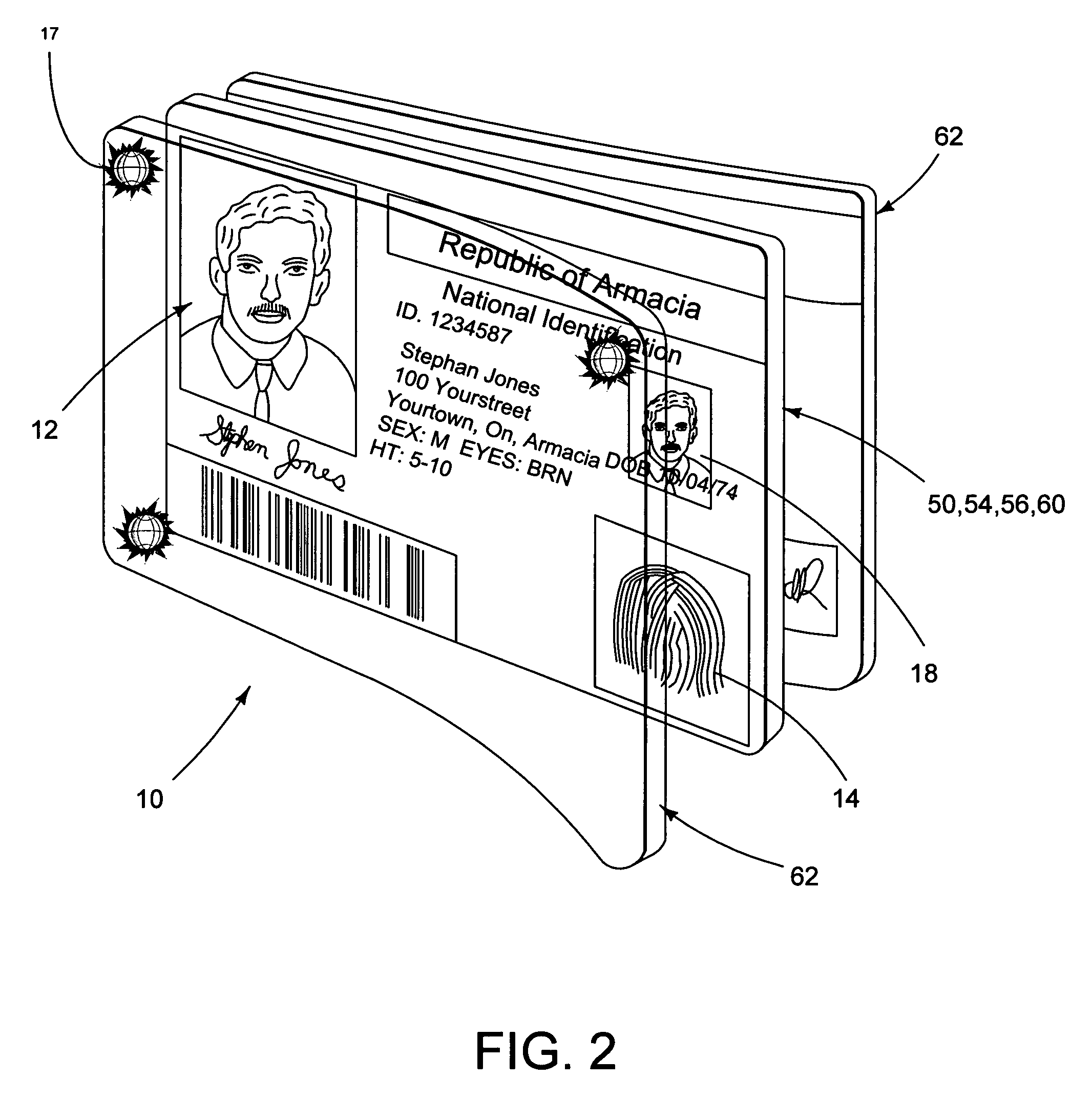 Tamper evident adhesive and identification document including same