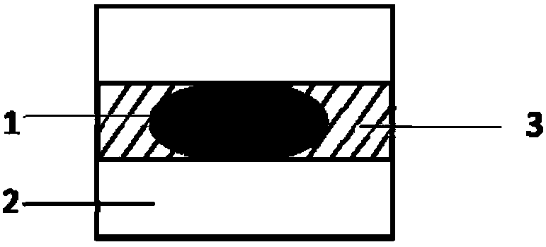 Test sample for tensile properties of large tow carbon fiber multifilament and sample preparation method thereof