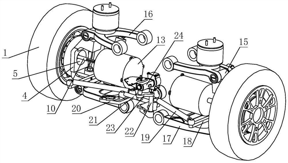 Steering drive axle of an all-wheel drive electric passenger car