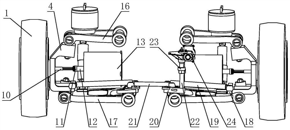 Steering drive axle of an all-wheel drive electric passenger car